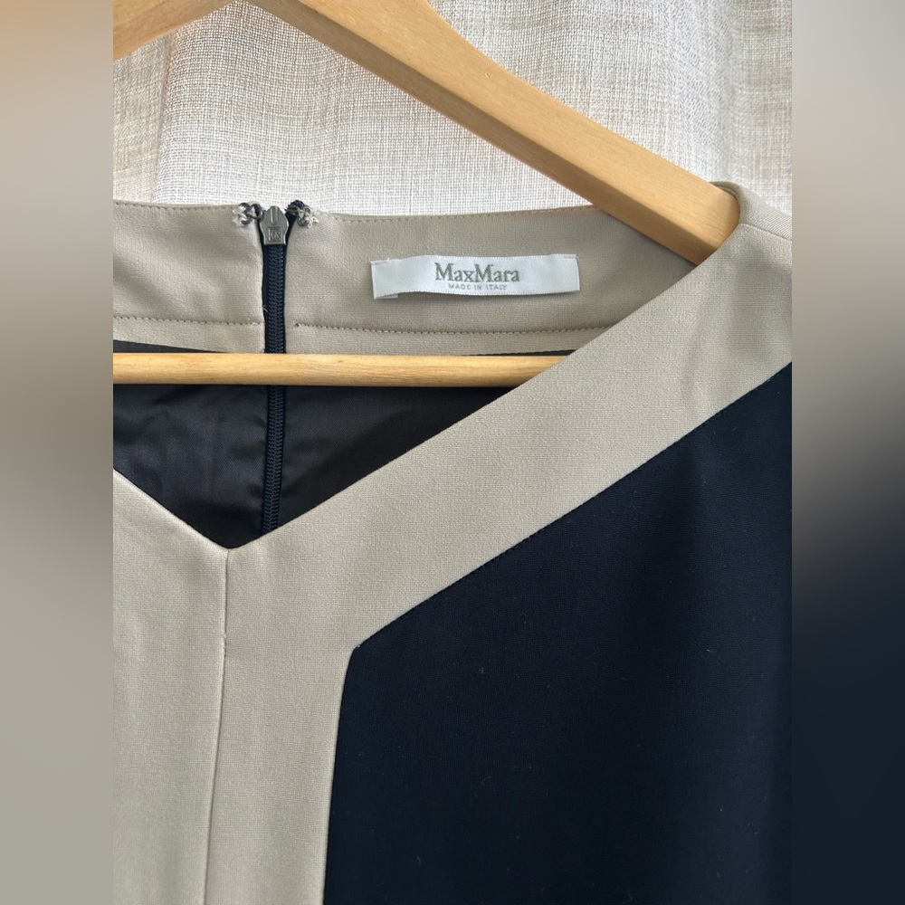 MaxMara Two-Tone Beige and Black Dress